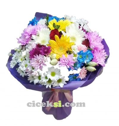 sevgilime vazo  Çiçeği & Ürünü Mevsim Buketi 