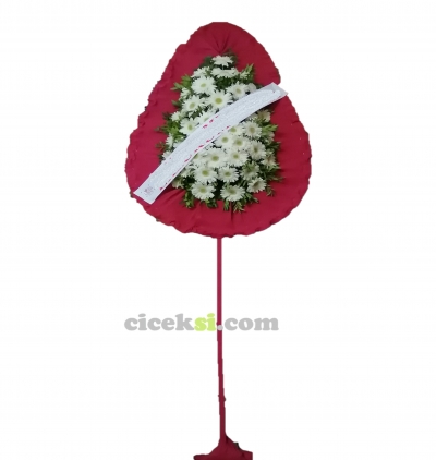 beyaz gerbera sepet/Çelenk Çiçeği & Ürünü Tek Kat Sepet/Çelenk 