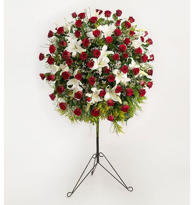  Erzurum Çiçekçiler Kırmızı Beyaz Aranjman Ferforje