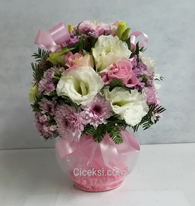 kır Çiçekleri vazo arajman Çiçeği & Ürünü Vip fanus 