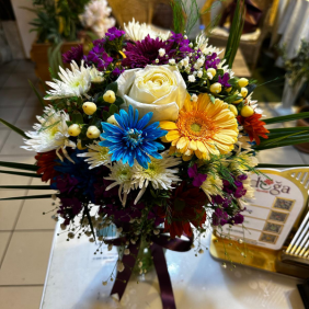  Erzurum Çiçekçiler Cam Vazo Karışık Aranjman – Doğal Şıklık